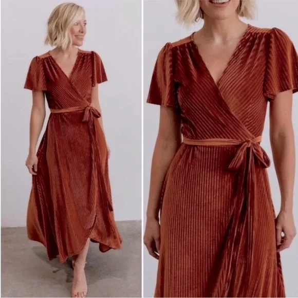 Baltic Born Andi ribbed wrap dress - Picture 1 of 3